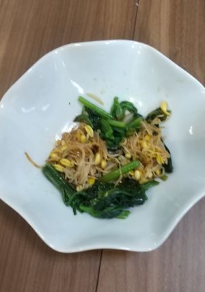 大豆もやしとほうれん草の中華風炒め-レシピのメイン写真