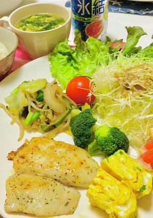白身のお魚メインの晩ごはんメニュー-レシピのメイン写真