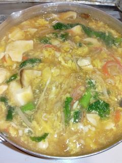 菜の花と豆腐とカニかまのかき玉餡掛け汁-レシピのメイン写真