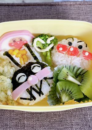 バイキンマンとアンパンお弁当-レシピのメイン写真