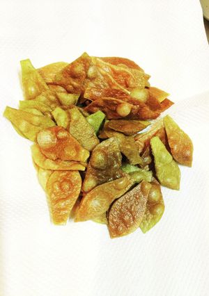 油不使用 パリパリ蕎麦チップス-レシピのメイン写真