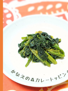 ほうれん草のカレー炒め【かなえの森】-レシピのメイン写真