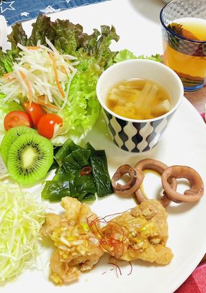 唐揚げに甘辛タレ【油淋鶏風】メインで夕飯-レシピのメイン写真