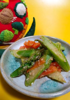 アスパラのごま和え　-レシピのメイン写真
