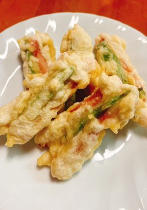 魚肉ソーセージといんげんの天ぷら-レシピのメイン写真