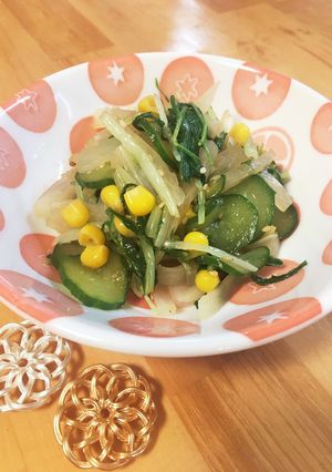給食の「大根と水菜のサラダ」♡中華風-レシピのメイン写真