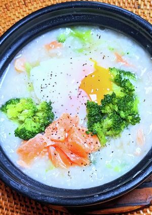 鮭とブロッコリーのお粥-レシピのメイン写真