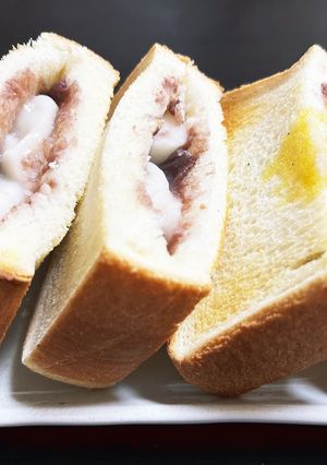 餅あんバタートースト-レシピのメイン写真