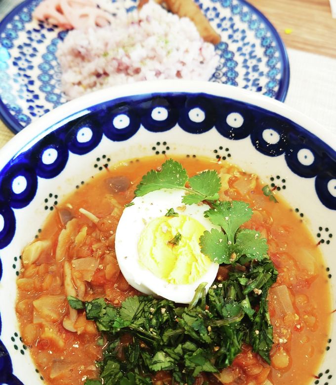 レンズ豆とキノコのトマトカレー-レシピのメイン写真