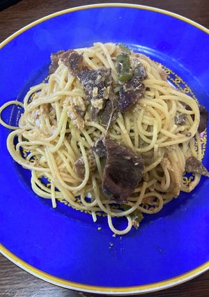 アスパラと牛肉、玉子の和風パスタ 15-レシピのメイン写真