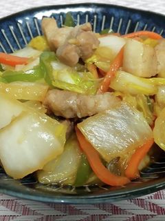 豚バラ肉と白菜のオイスターソース炒め-レシピのメイン写真