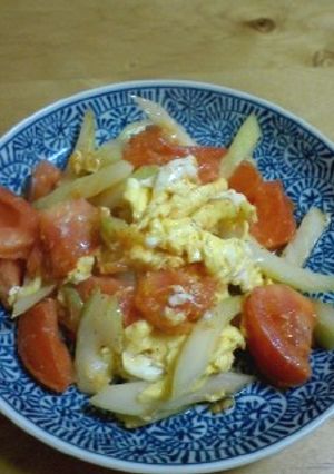 トマトとセロリの卵炒め ~洋風~-レシピのメイン写真