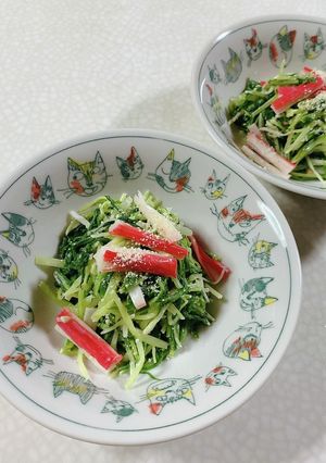 水菜とカニカマのサラダ-レシピのメイン写真