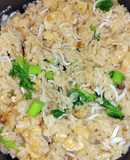 菜の花と油揚げとしらすの味ごはん