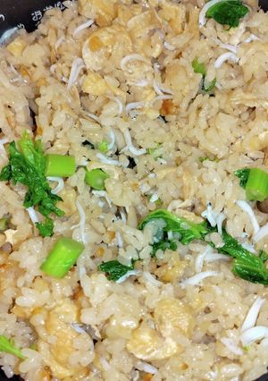 菜の花と油揚げとしらすの味ごはん-レシピのメイン写真