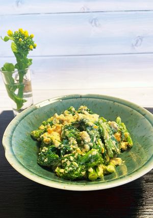 【ポリ袋で簡単】菜の花と卵のサラダ-レシピのメイン写真