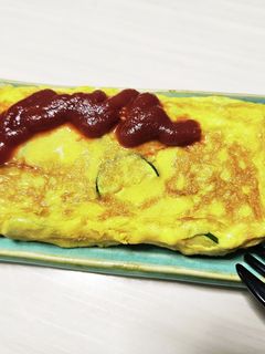 弁当!食卓に!ズッキーニのオムレツ風卵焼-レシピのメイン写真