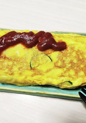 弁当!食卓に!ズッキーニのオムレツ風卵焼-レシピのメイン写真