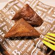 夜の當に!ウニとクリームチーズの三角春巻