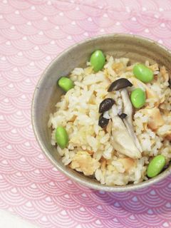 鮭ときのこの炊き込みご飯-レシピのメイン写真