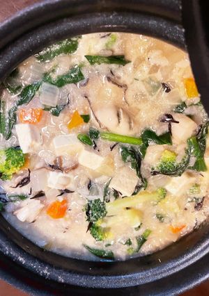 牡蠣と野菜たっぷり豆乳味噌雑炊-レシピのメイン写真