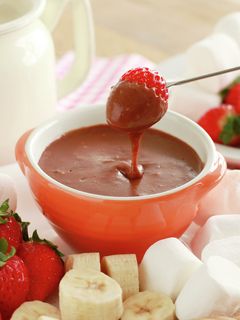 切りもちで簡単!とろとろチョコフォンデュ-レシピのメイン写真