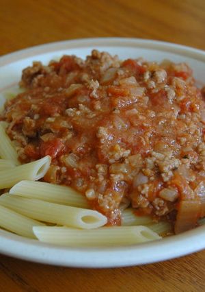 簡単ミートソースパスタ-レシピのメイン写真