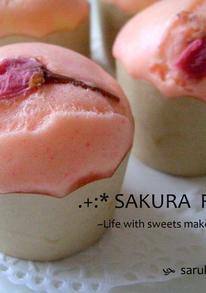 桜の蒸しケーキ♡-レシピのメイン写真