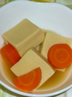 高野豆腐と人参の煮物-レシピのメイン写真
