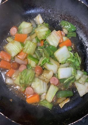 お弁当用白菜の野菜炒め-レシピのメイン写真