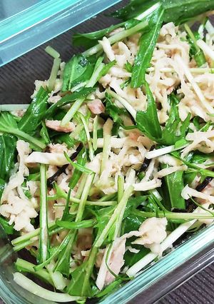 切り干し大根と水菜のパリパリサラダ-レシピのメイン写真