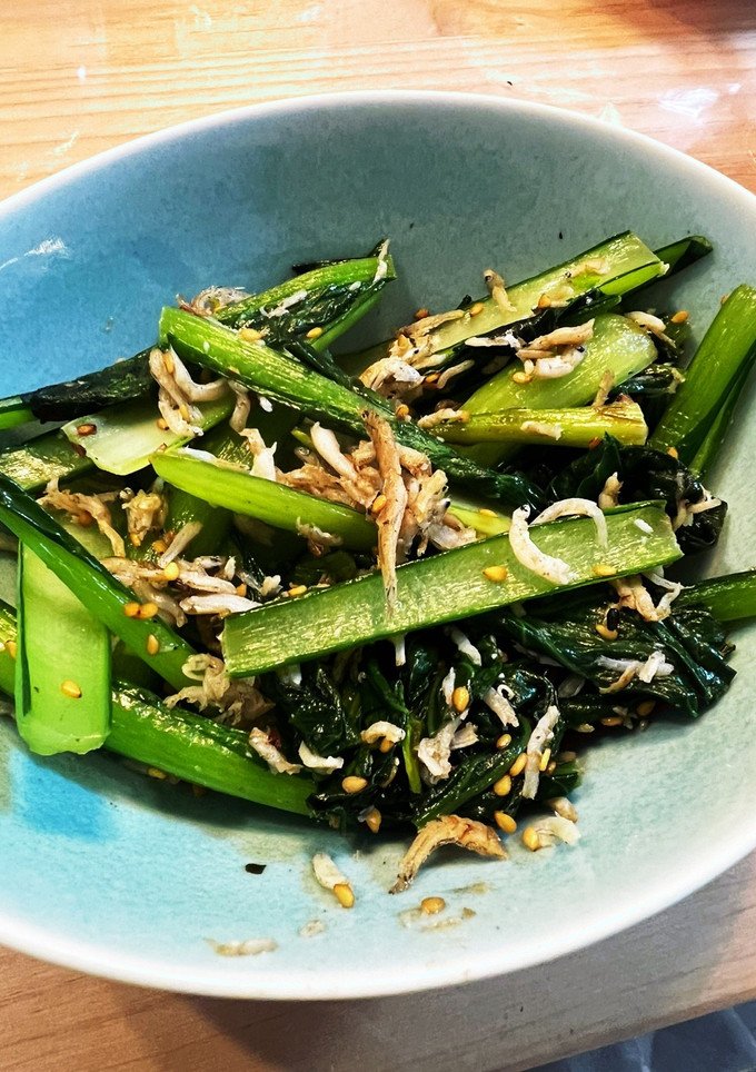 小松菜としらすの炒め物-レシピのメイン写真