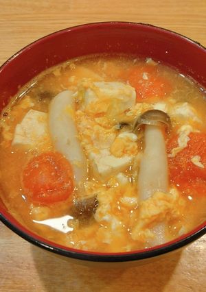 トマト入り味噌汁-レシピのメイン写真