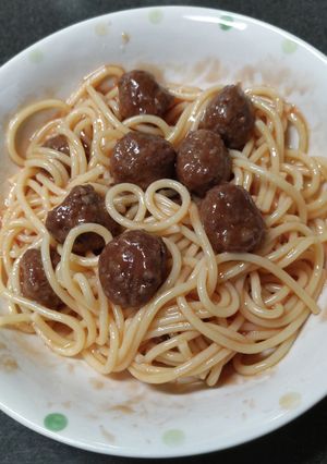 ミートボールパスタ【簡単】-レシピのメイン写真