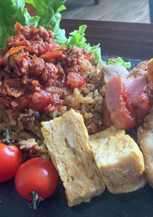 タコライスとチキンステーキプレート-レシピのメイン写真