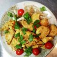 タンドリーチキン風 鶏胸肉の炒めもの