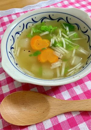 かぶと人参とセロリのあったかスープ♪-レシピのメイン写真