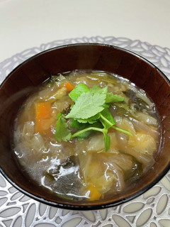 野菜だけでサンラータン風スープ-レシピのメイン写真