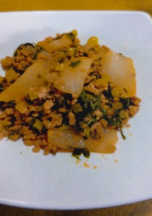 大根とひき肉の甘辛煮　-レシピのメイン写真
