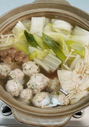 手抜きしたい時！すぐ出来て簡単！鶏団子鍋-レシピのメイン写真