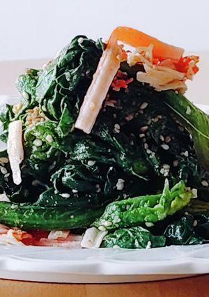 ちぢみほうれん草&カニかま胡麻和え☆弁当-レシピのメイン写真