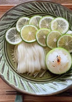 冷やしかぼすうどん-レシピのメイン写真