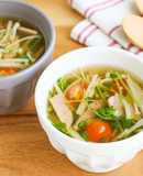 10分で完成♪豆苗とハムのコンソメスープ