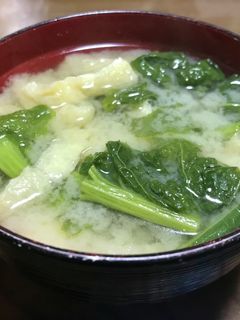 菜花と油揚げの味噌汁-レシピのメイン写真