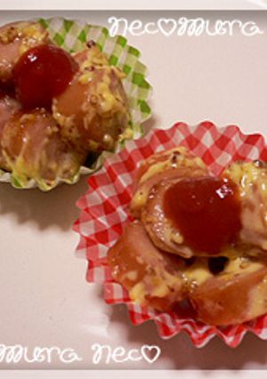 お弁当に〜ウインナーマヨマスタード焼き♪-レシピのメイン写真