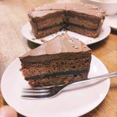รูปของ ふわふわ生チョコサンドケーキ