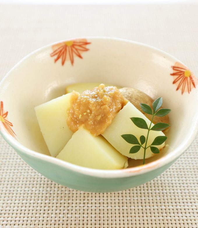 介護食　新じゃがの木の芽味噌かけ-レシピのメイン写真
