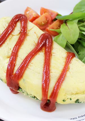 レンジで簡単!ほうれん草オムレツ-レシピのメイン写真