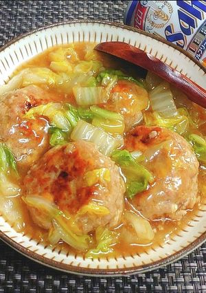 ふわふわお豆腐つくねと白菜のとろみ煮-レシピのメイン写真