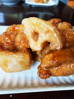 レンコンと鶏肉の甘酢醤油-レシピのメイン写真